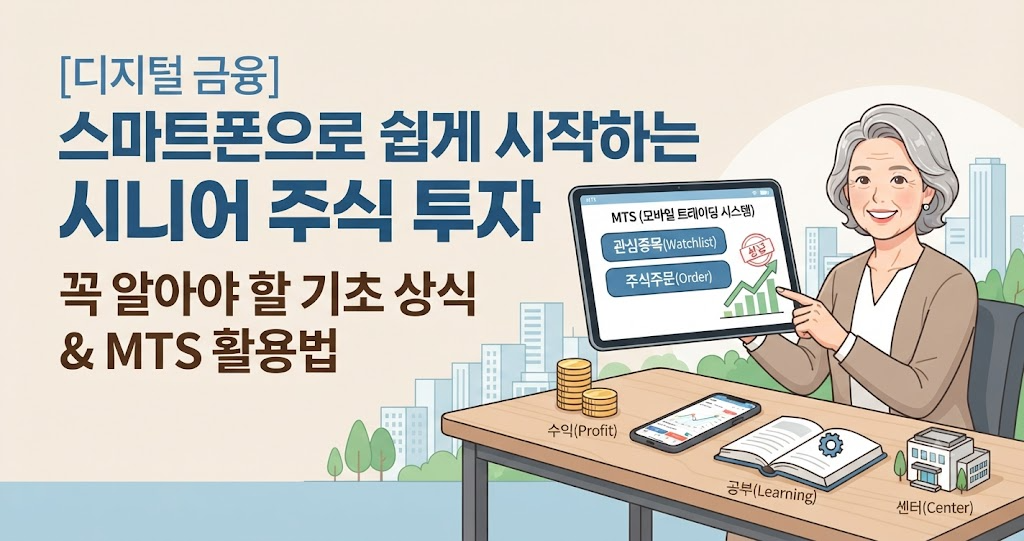 [자산관리] 스마트폰으로 쉽게 시작하는 시니어 주식 투자: 꼭 알아야 할 기초 상식 & MTS 활용법 📱