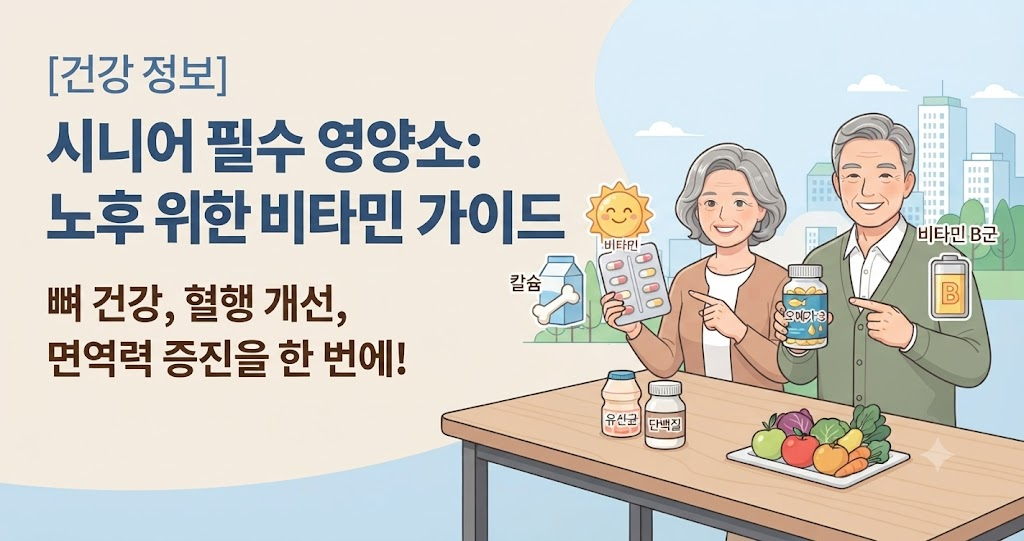 [건강 정보] 활기찬 노후를 위해 시니어 세대가 꼭 챙겨 먹어야 할 필수 영양소 💊