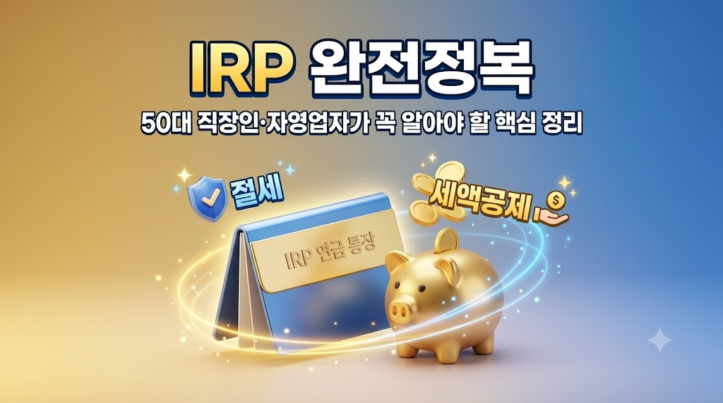 IRP, 지금 시작해도 충분합니다 — 50대 직장인·자영업자가 꼭 알아야 할 IRP 핵심 정리