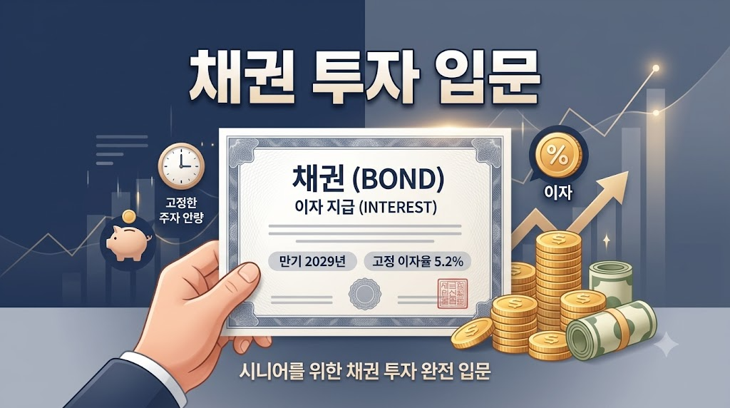 은행 예금보다 낫다는 채권, 이게 뭔가요? — 시니어를 위한 채권 투자 완전 입문